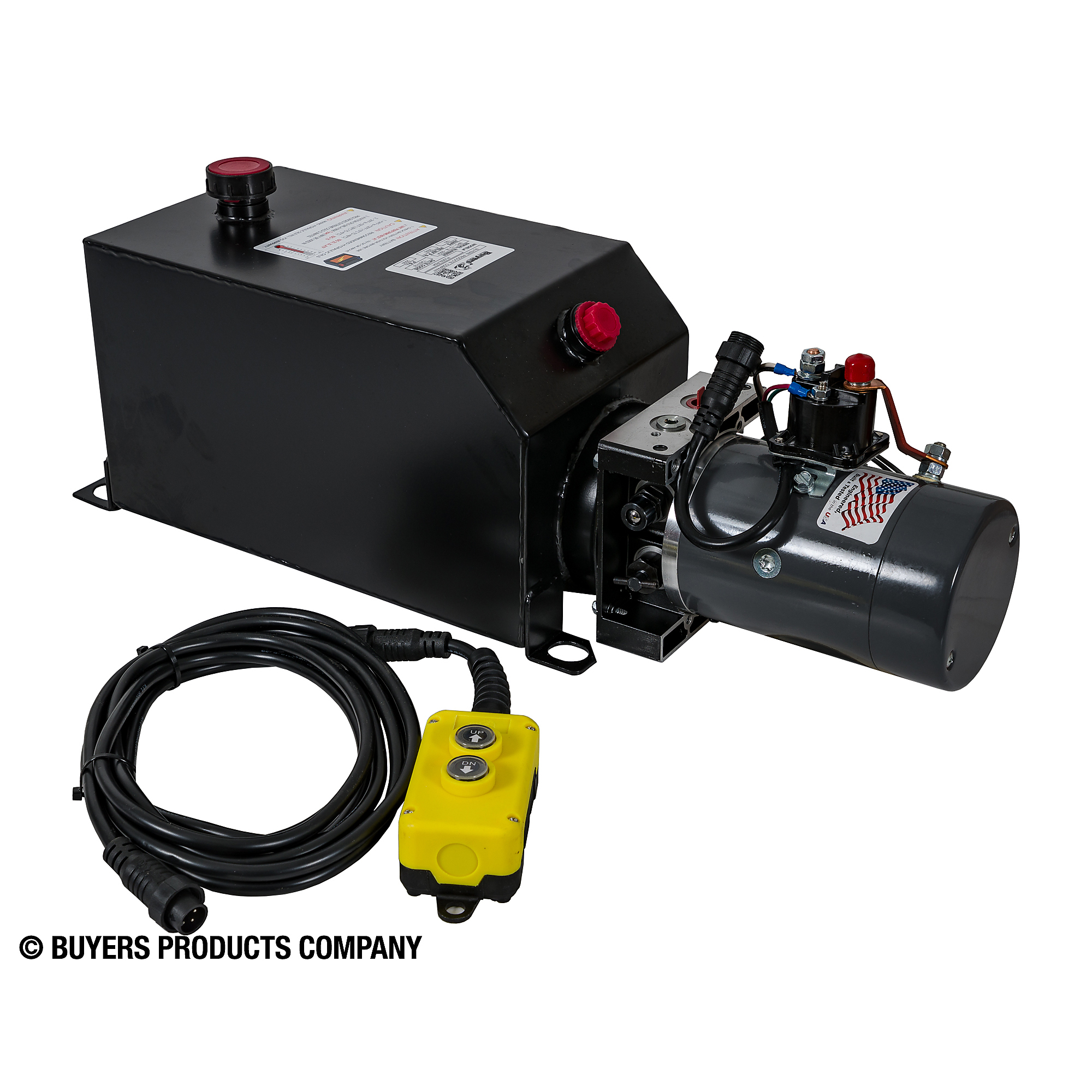 Buyers Products PU303LRSA 3-Way DC Power Unit-Electric Controls Horizontal 3 Gallon Steel Reservoir
